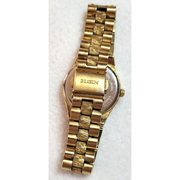 Womens Elgin Vtg 80s Watch Lot 2 Pc Goldtone Mechanical For Repair or Battery - Picture 4 of 9